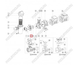 Фланец насоса Aquaviva SD/ST (01021046) Фланец насоса Aquaviva SD/ST (01021046)