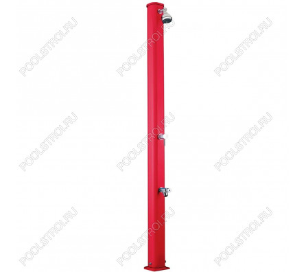 Душ солнечный AquaViva Jolly S 22л Red, Алюминиевый с мойкой для ног