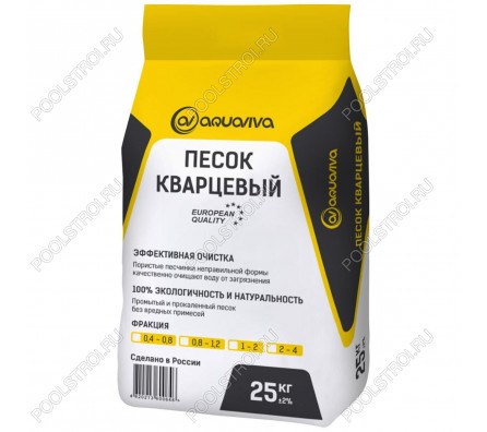Песок кварцевый 25кг Aquaviva 0,5-0,8 мм К