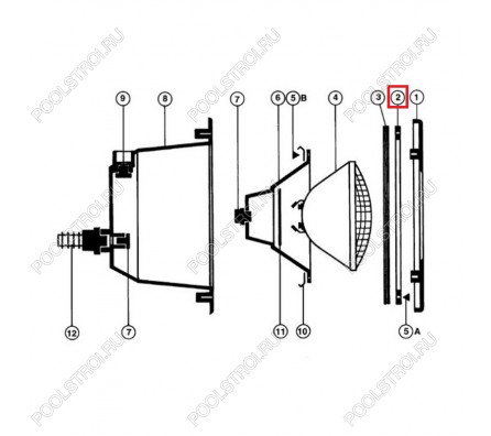 Фланец Hayward для прожектора Disegn Light 300Вт (PRX9513)
